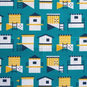 Sunkissed Beach Hut fabric by the half yard by LEMONNI x FIGO Fabrics image 1