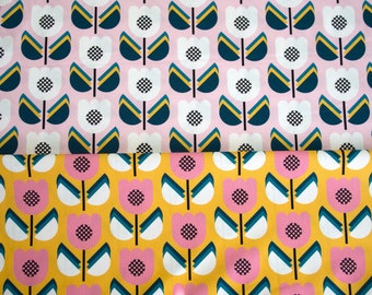 Retro Rove - Tulips - fabric by the half yard - by LEMONNI x FIGO Fabrics