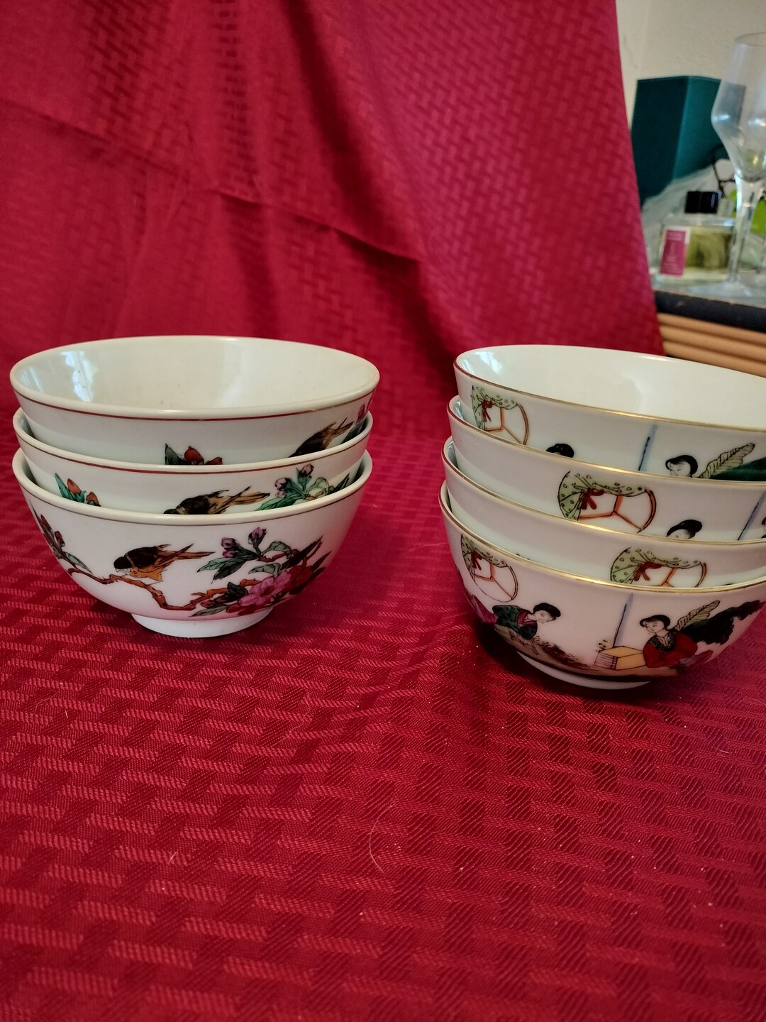 Beautiful Vintage Japanese Rice Bowls, Set of 7 - Etsy