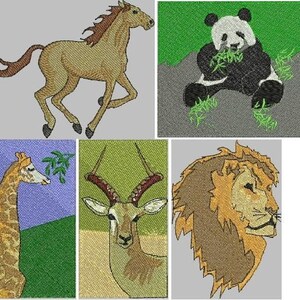 Wild Thing Zoo Animal Embroidery Design Files Collection image 3