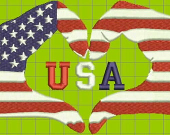 Love USA Digitized Machine Embroidery Files