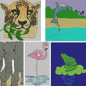 Wild Thing Zoo Animal Embroidery Design Files Collection image 2