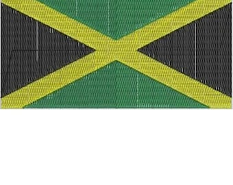Jamaica World Flag Digitized Machine Embroidery Design Files