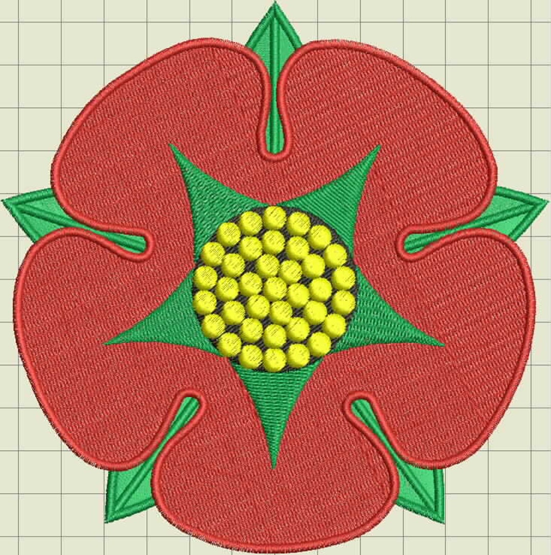 Lancashire Rose Digitized Embroidery Design Files Etsy