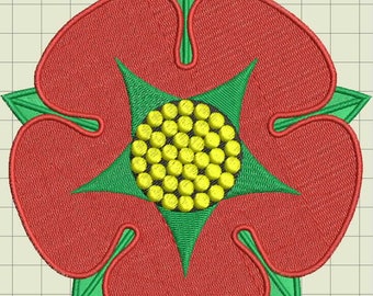 Lancashire Rose Digitized Embroidery Design Files