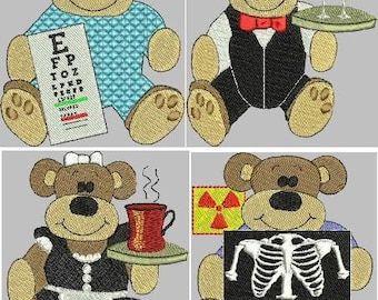 Bears At Work And Play Digitized Machine Embroidery Files 09