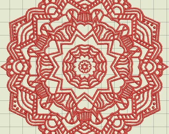 Mandala Trio Embroidery Design Files Collection