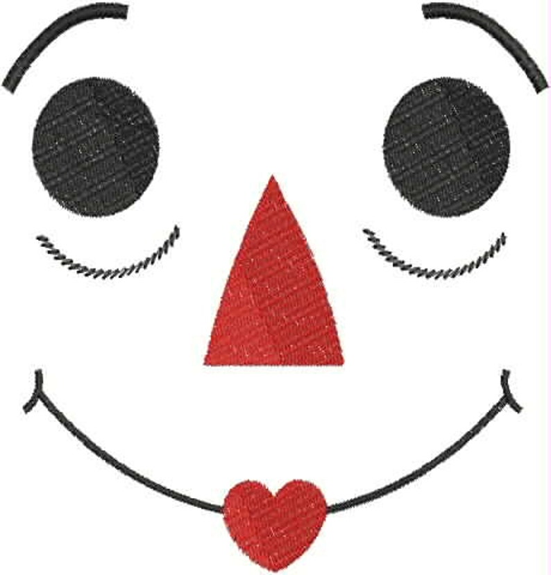 Raggedy Ann and Andy Faces Digitized Embroidery Design Files | Etsy
