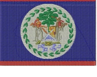 Belize World Flag Embroidery Design