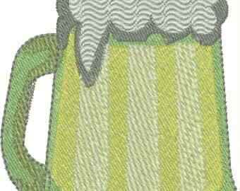 Beer Mug Digitized Machine Embroidery Design Files