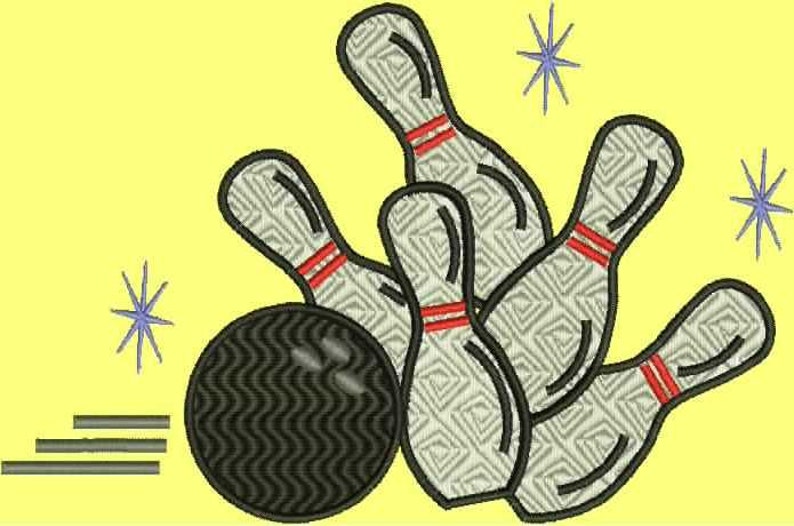 Bowling ball and pins embroidery design files collection  etsy Bowling ball and pins embroidery design files collection  etsy