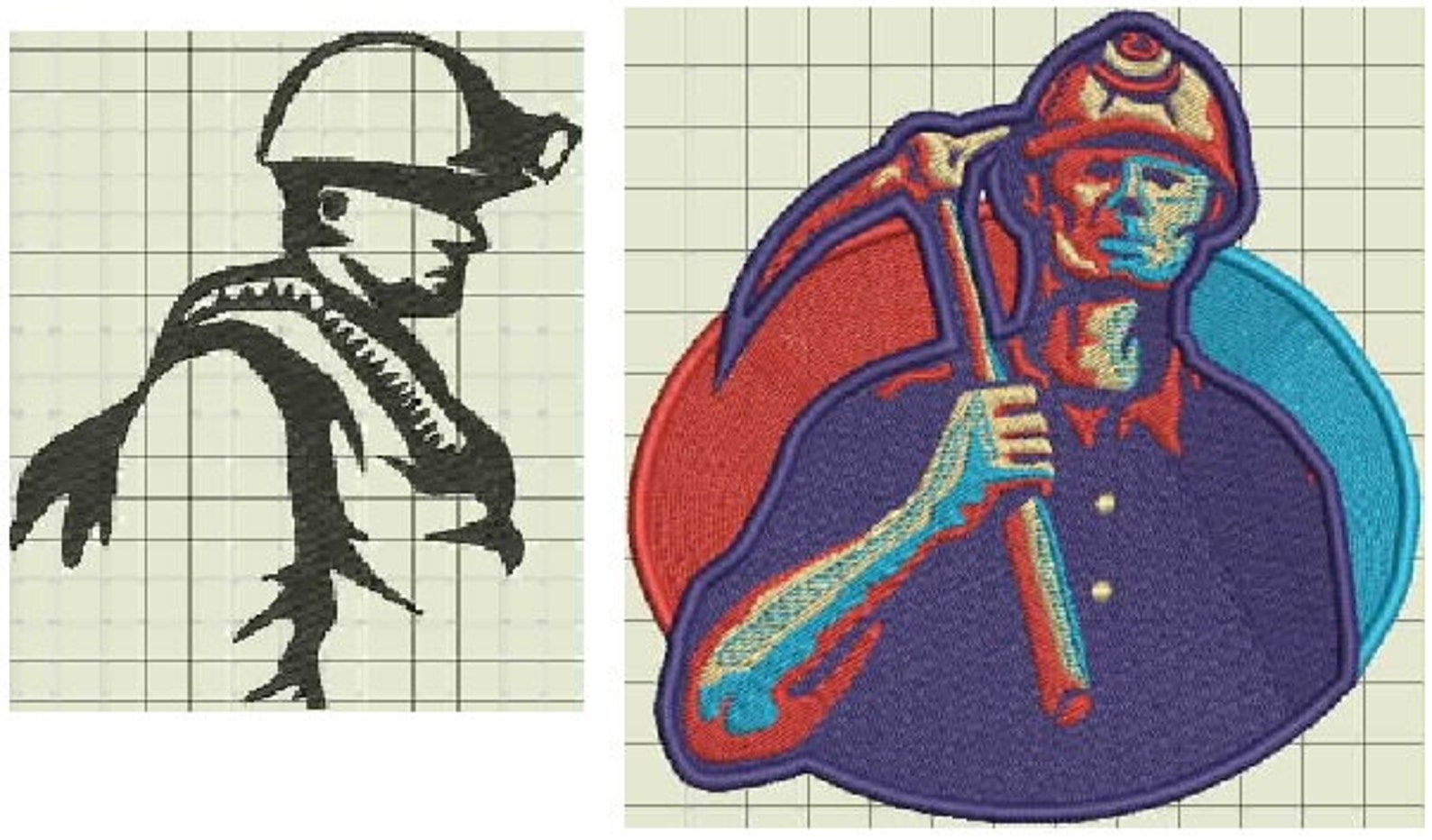 Coal Mining Embroidery Design Files Collection Etsy UK