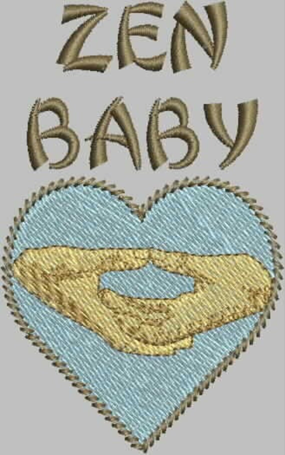 THE ZEN BABY Embroidery Design Files Etsy