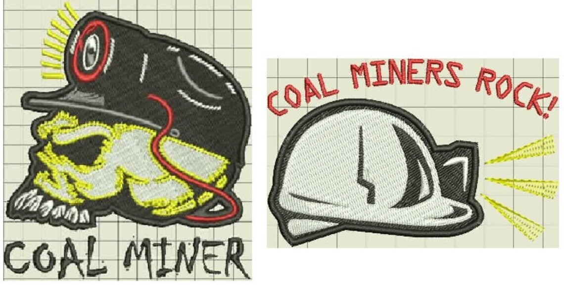 Coal Mining Embroidery Design Files Collection Etsy