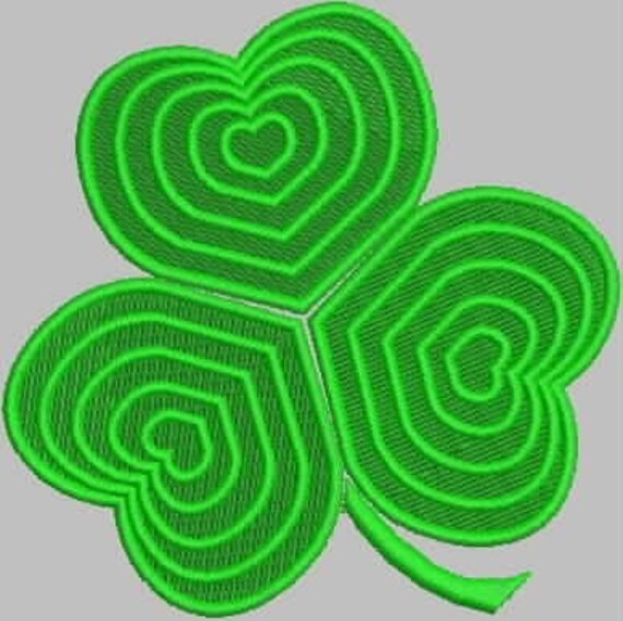 Shamrock Embroidery Design Single | Etsy