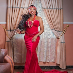 African velvet wedding dress, African  women corset attire, African Corset prom dress, African engagement dress, African  wedding wear