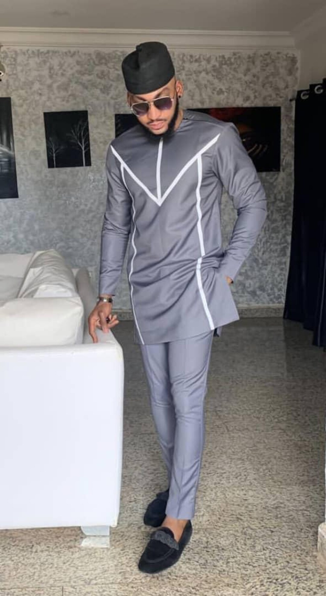 African Men's Senator up and Down,african Wedding Attire, African Men's ...