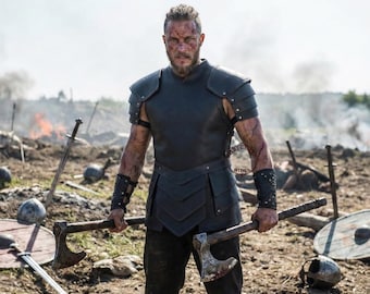 ブラックレザーベストアーマー - コスプレ衣装 - ルネッサンスフェア衣装 - LARP中世騎士コスチューム