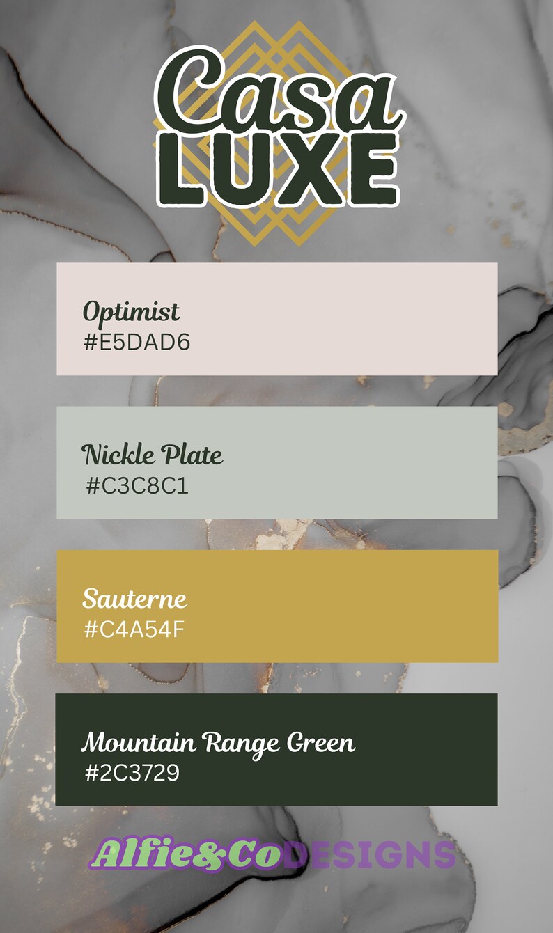 Customizable Color Palette Brand Color Palette Style Guide Hex Codes ...