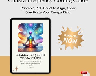 Chakra Healing Frequency Guide PDF – Printable Energy Alignment Ritual, Manifestation Workbook, Spiritual Tools