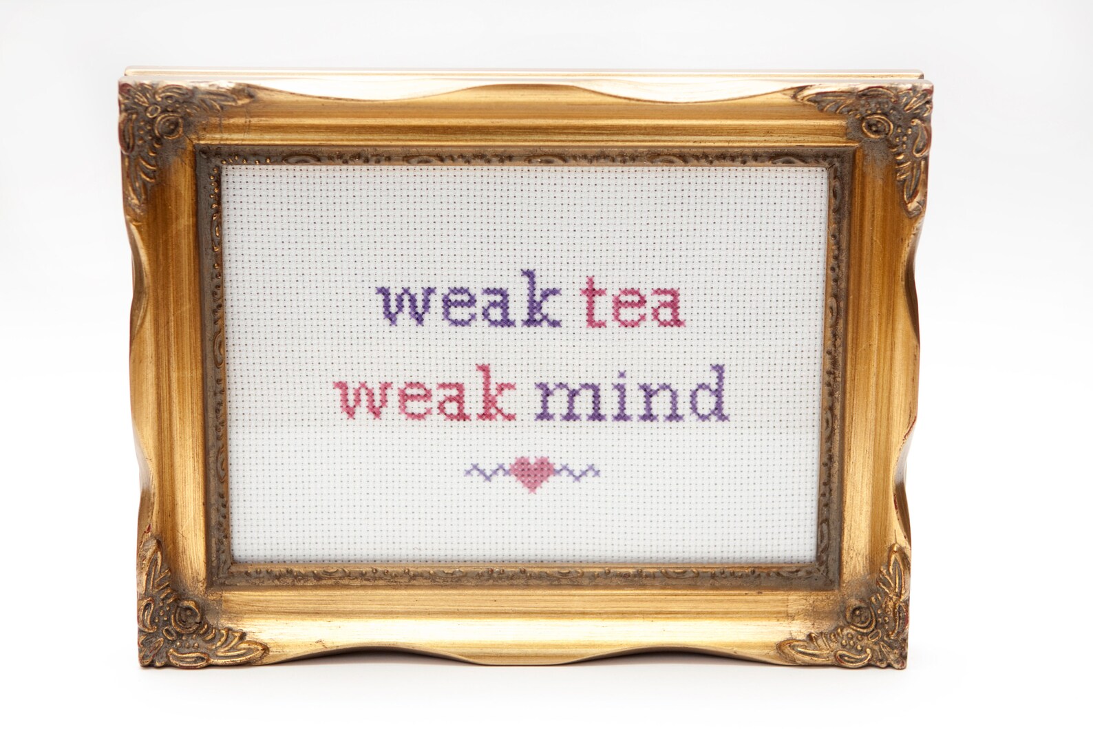 Weak Tea Weak Mind Instant Download Cross Stitch Chart Etsy