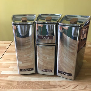 Lincoln Beautyware Polished Chrome Canister Set Brooklyn NY