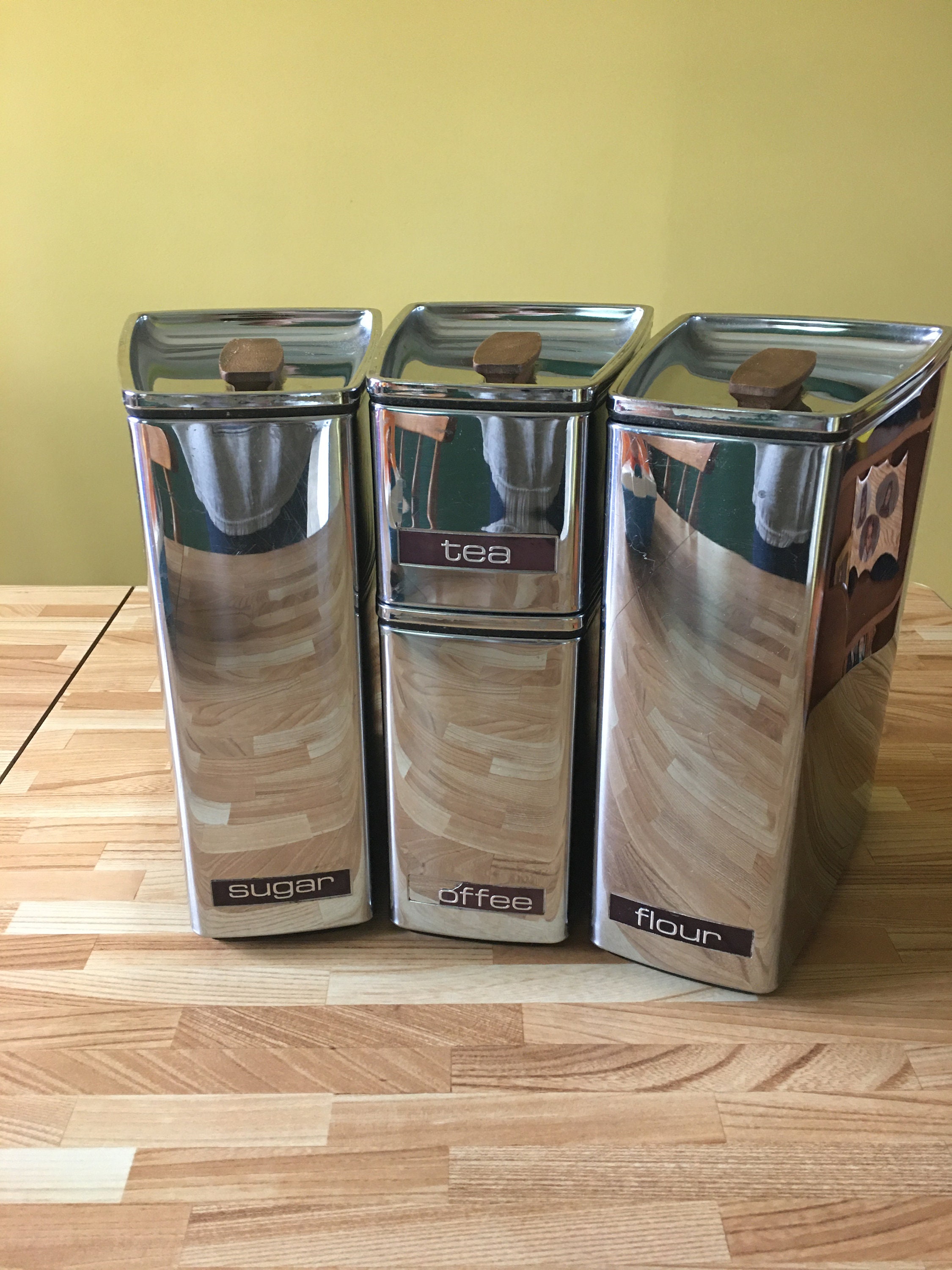 Vintage Aluminum Canister Set Lincoln Beautyware - Etsy Hong