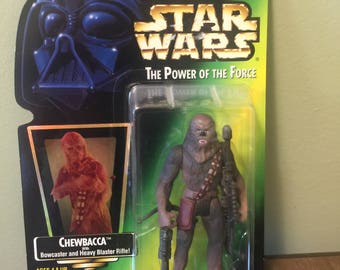 Vintage Star Wars Power of the Force Chewbacca MINT Action Figure 1997