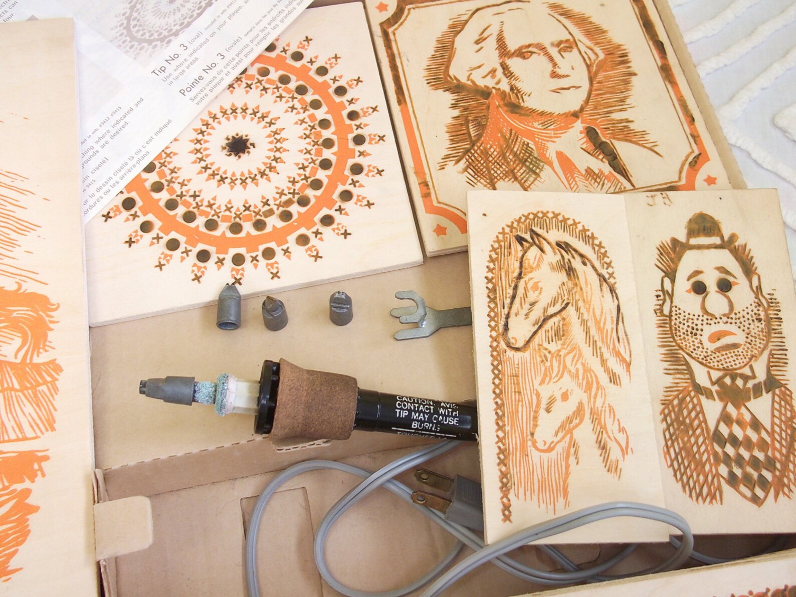 Vintage Deluxe Woodburning Designamatic Set Wood Burning Etsy