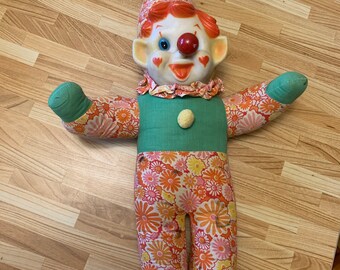 Vintage Musical Clown Doll 18"