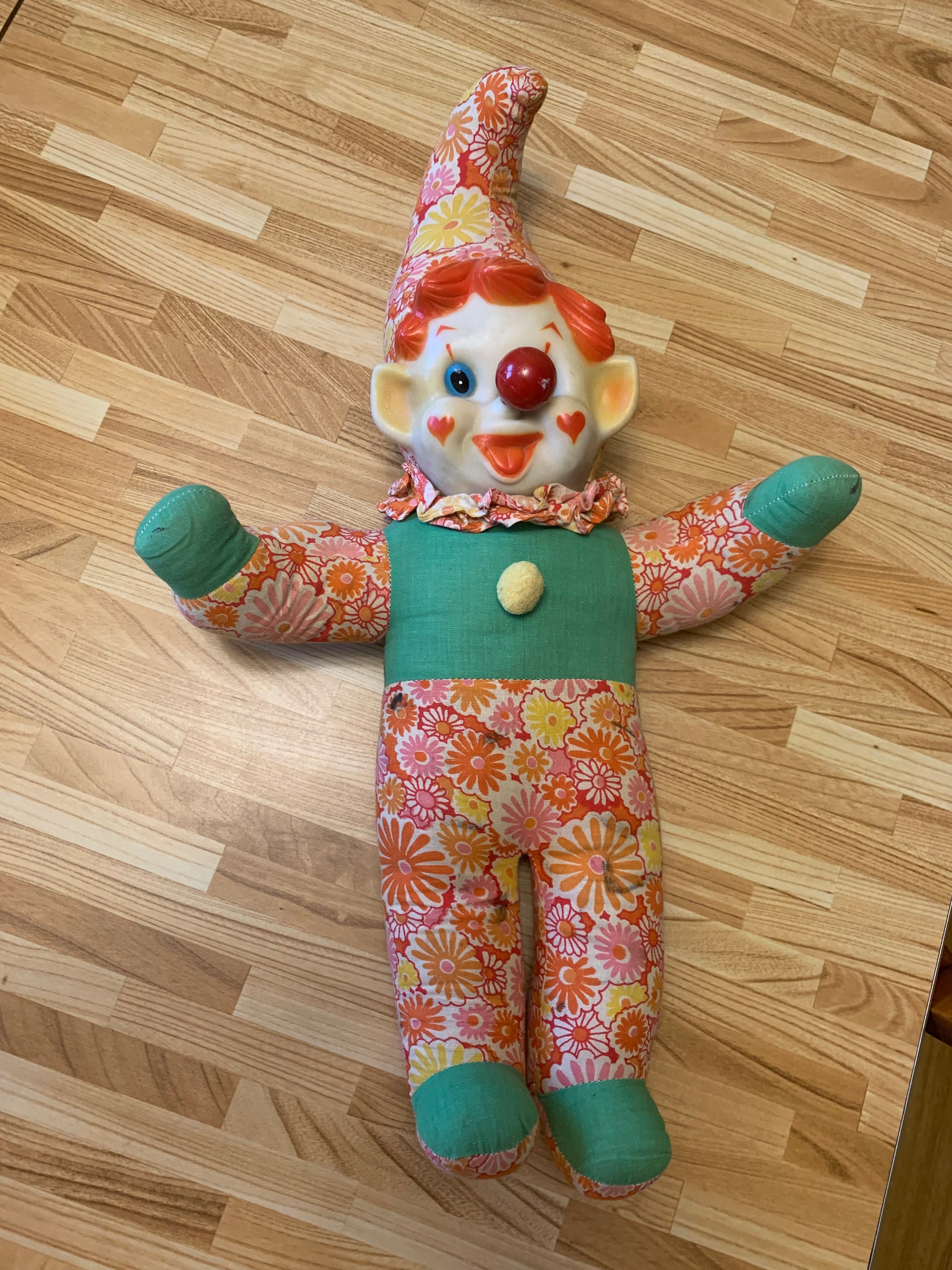 Peluche magique magicien clown de cirque 20 cm poupée vêtements tenues  habillage