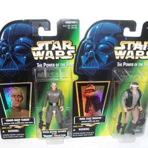 Vintage Star Wars Power of the Force Grand Moff Tarkin Rebel Fleet Trooper MINT Action Figures 1996 MOC