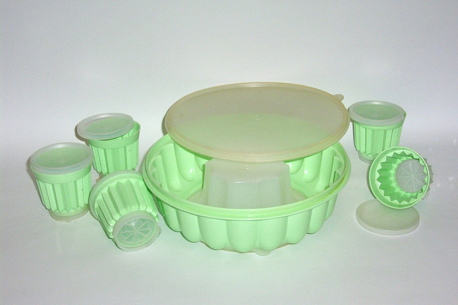 Vintage Tupperware Jello Mold with 5 cup molds Etsy