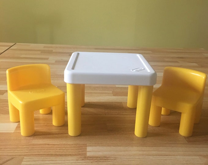 Little Tikes Miniature Picnic Table Chairs Dollhouse Furniture Etsy