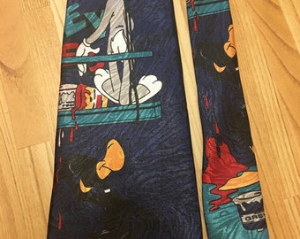 Vintage Looney Tunes Tie Necktie Bugs Bunny Daffy Duck