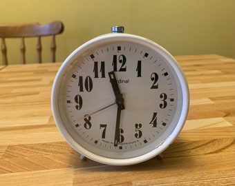 Vintage Cardinal Wind up Alarm Clock made in Czechoslovakia