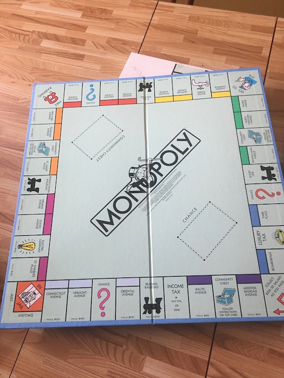 koken Als reactie op de Ontevreden Vintage Monopoly Board Game 4 - Etsy