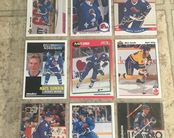 9 Mats Sundin Hockey Cards Quebec Nordiques