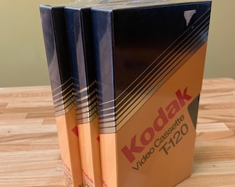 3 Sealed Kodak T-120 Blank VHS Video cassette tapes