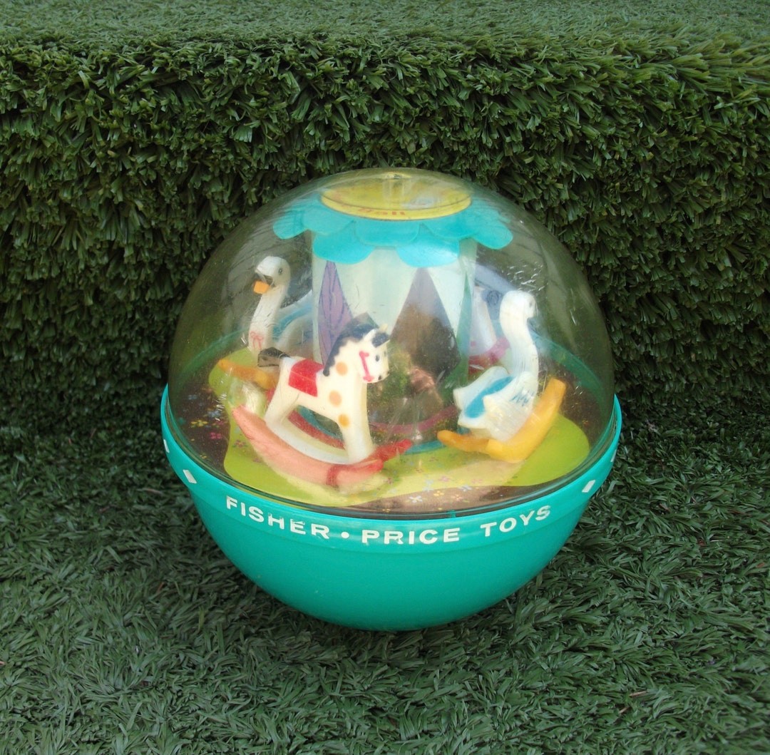 Vintage Fisher Price Musical Roly Poly Chime Ball Baby Toy for Children ...