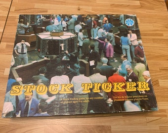 Vintage Stock Ticker Board Game Business Stock Market