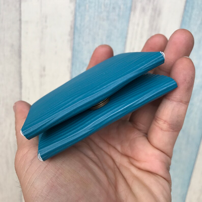 Epi leather coin pouch Teal