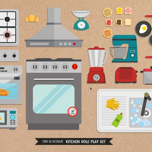 Pretend Play Bumper Printable Kitchen Cooker Stove Cooking - Etsy