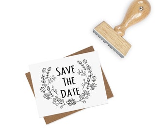 Save The Date Cactus Design Wedding Stamp