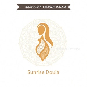 Boutique premade logo design for your business - Doula, birth, maternity, child care pretty logo in any colour of your choice