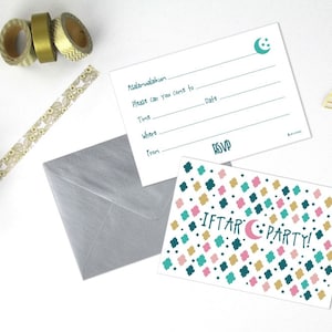 Pack de 5 ensemble d’Invitation fête Iftar