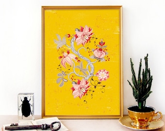 The Mythical Tree Persian Mughal Style Art Print