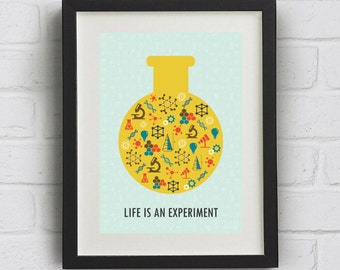 Science Print "Science. Its a theory" Downloadable mid century, pop art print