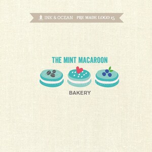 Boutique premade logo design for your business - macaroon, tea shop, cake shop, patisserie, bakery logo
