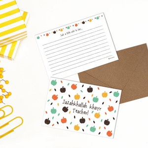 Pack de 5 - cartes de professeur Jazahkhallah Khayr
